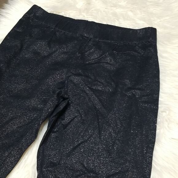 Soft Surroundings Sparkly Black Pull on Ankle Pants - Picture 3 of 10